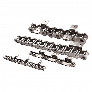 [Hot Item] Chaîne de transmission en acier inoxydable de haute qualité 08b 12b 16b 20b 24b Chaîne de rouleau de convoyeur à pas court avec attache