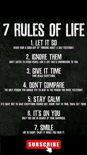 7 Rules of Life