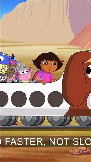 Dora, the Explorer we have to go faster ￼🚂🐶#dora #doratheexplorer #shorts #video #viral
