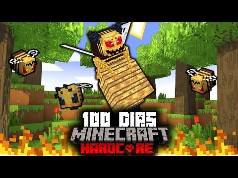 🐝Sobreviví 100 Días en un APOCALIPSIS de ABEJAS MALDITAS en Minecraft HARDCORE..Esto fue lo que Pasó