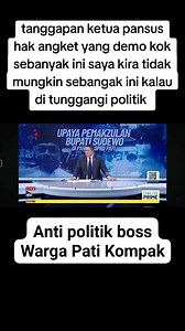 486K views · 8.9K reactions | Dengarkan Ini Tanggapan ketua pansus soal demo Sudewo di kira ada yang menunggangi kepentingan politik #pati #demo #semua #trending | Lek Much | Facebook