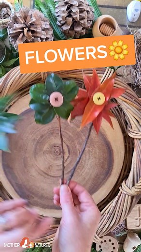Creative Nature Craft Ideas for Kids: Buttons and Leaves Craft
