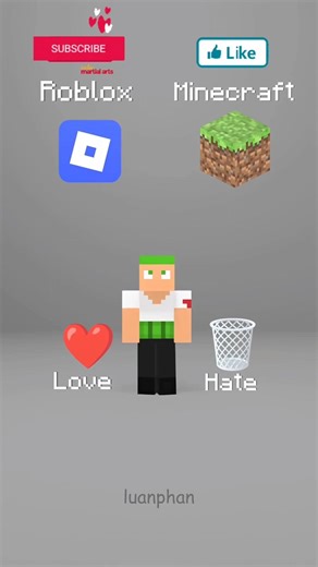 Roblox vs Minecraft Reverse Version #shorts