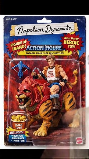 Napoleon dynamite action figure comes with tater tots