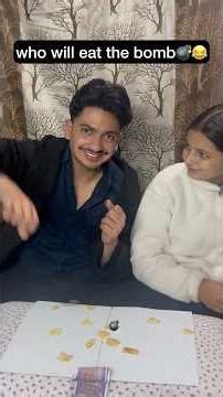 who will eat the bomb💣🤪#challenge #siblings #funny #daily #content #comedy #fun #viral #trending