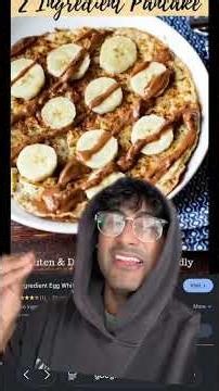 BANANA Egg White Pancakes Are 2 Ingredients #Shorts