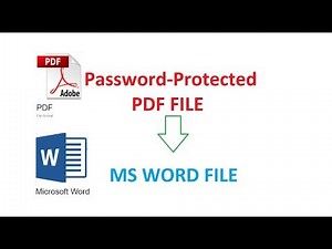 Converting Password-Protected PDF to Word File