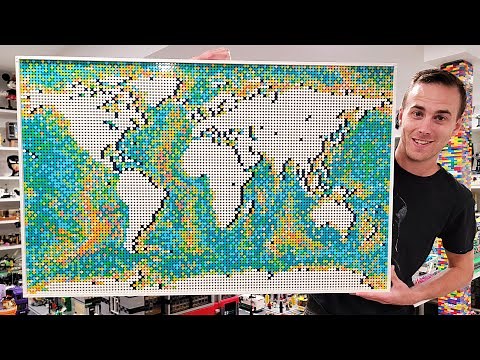 Placing LEGO World Map & Review VLOG!