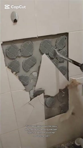 heavy-duty method for removing wall tiles