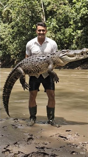 TRAPPED! man vs. 100 Hungry Crocodiles! 🐊🦁💥