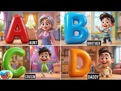 ABC FAMILY MEMBERS FOR KIDS | ALPHABET LEARNING | EPISODE-19 | AVI KIDS TV