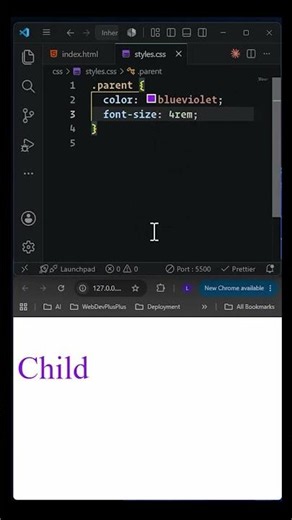 The CSS Secret Every Beginner Misses! 🔥 | CSS Inheritance | CSS Basics #2 | #Shorts