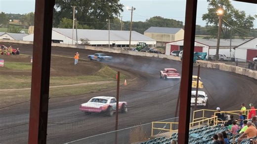 When being first out of the gate doesn't end well after second corner for a Vintage race car at Tri County Fair Speedway#dirttrack #dirtracing #tracklife #racetracklife #RaceTrackLife #racingcar | Speedway Highlights
