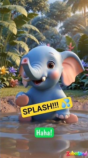 Ella Goes SPLASH in the Jungle! 🐘💦 Funny Elephant Cartoon for Toddlers | Zubeeland
