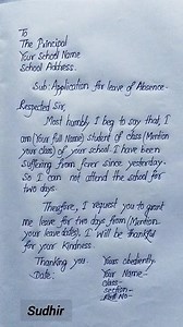 528K views · 2.6K reactions | How to write a leave application letter for absence. #writealeaveapplicationletterforabsence #applicationforleaveofabsence #leaveofabsenceapplication #howtowriteanapplication #applicationwriting #application #handwriting #fbreels #everyone #leaveofabsent #absentapplication | অঙ্কের সহজ পদ্ধতি - শর্টকার্ট | Facebook