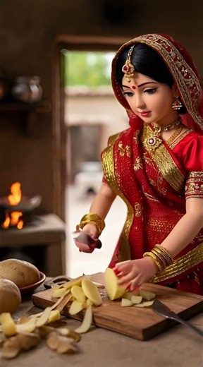 Miniature Doll Puri Bhaji Cooking ASMR | Indian Village Tiny Kitchen