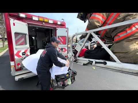 Remove victim from tip of ladder