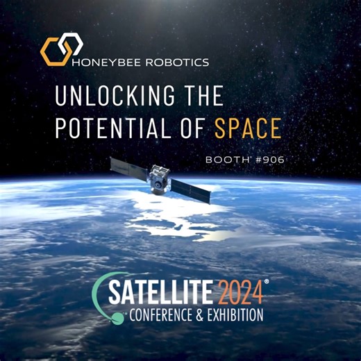 11 reactions | Honeybee Robotics is at Satellite 2024.  Find our team at booth 906 and discover how our motion control systems can help you unlock the potential of space. | Honeybee Robotics | Facebook