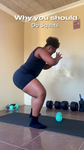 Faves faves faves!!! squats.. there are so many more reasons to add them to your program. . . . #fitchef #fitnessyoutuber #squats #fitnessathomeworkout #dumbbellworkout #legdayworkout #squatsworkout