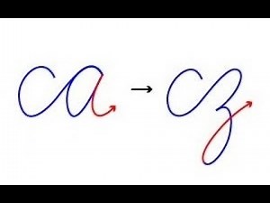【筆記体】2文字のつなげ方 ca～cz Cursive connecting