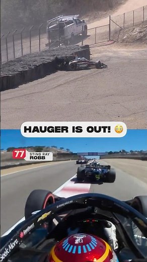 The leading rookie is OUT! 🤯 #indycar #racing