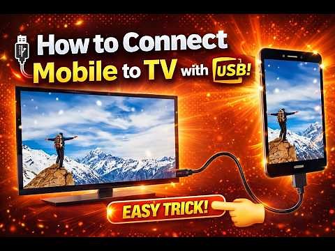 How To Connect a Smartphone To TV using USB Data Cable (charging wire) | Connect mobile and TV