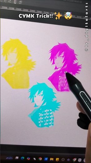 WHY?? CYMK Mix #digitalart #shorts #drawing #art #digitaldrawing #csp