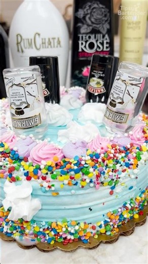 Super Spiked 21st Birthday Cake #cocktail