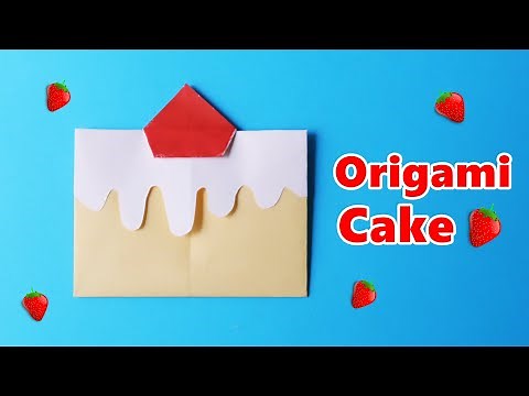 Origami "Shortcake" Folding Instructions - Cute♪ For Christmas☆彡◇Origami "cake" papercraft easy t...