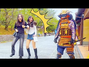 #126 SAMURAI Statue Prank in Kyoto Japan | Japanese shogun prank for traveler at Kiyomizu Temple