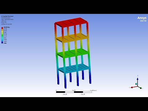 ✅💯✅ Ansys Structural Project # 10 : FEM Analysis of Tall Steel Structure Under Earthquake