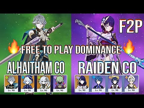⚡ INSANE F2P TEAMS! Alhaitham Hyperbloom & Raiden National DESTROY Spiral Abyss 12 Genshin Impact