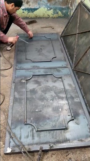 Heavy Metal Sheet Door Design For Home || #rbsfab #door #doordesign #doormaking #doors #shortvideo
