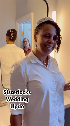 BTS Sisterlocks Wedding Updo✨ #microlocs #microlocmastery #sisterlocks #funny