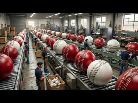 Inside Cricket Ball Factory | How Professional Red Balls Are Made