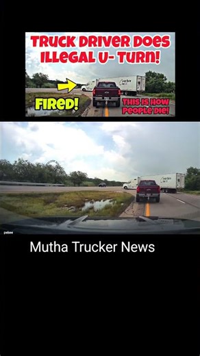 Truck Driver Does Illegal U-Turn!!!! Major Mistake In Trucking