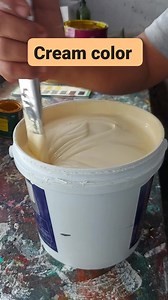 GLOSS LATEX CREAM COLOR #white #rawsienna #hanzaYellow #color #paintmixing #fbpagesreels | Victor b Laureta