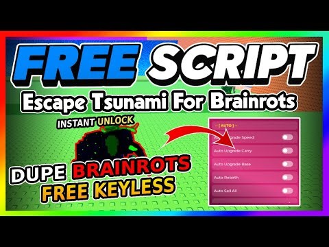 Escape Tsunami For Brainrots! Script *NO KEY* - DUPE, GODMODE, AUTO EVENT, AUTOFARM + More!