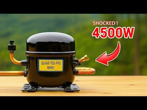 I Made 220V Electricity Using Old Refrigerator Compressor! You Will Be Shocked !