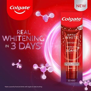 8.7K views · 1.4K reactions | Say hello to a brighter smile in just 3 days* with the NEW Colgate Optic White Oxygen toothpaste! | Colgate SA | Facebook