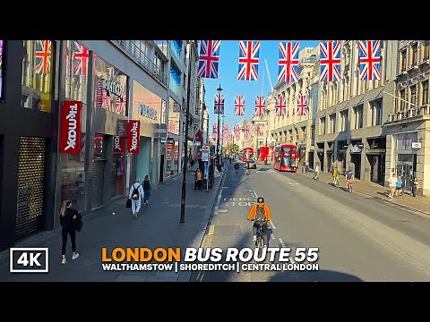 Morning Commute into Central London at 6AM! | London Bus 55 Full Journey (East to Central London)