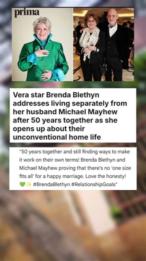Vera star Brenda Blethyn addresses living separately from her husband Michael Mayhew ... #celebrity
