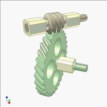 Worm and external gear