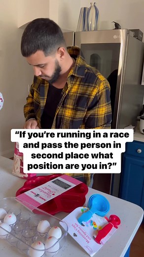 “If you’re running in a race and pass the person in second place what position are you in?” 🤣🤣 | Odel Otero