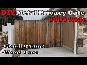 DIY 10FT Metal Privacy Gate - Wood Faced - Affordable and Strong Swinging Fence