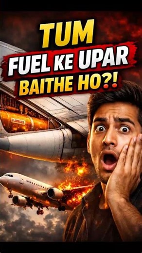 ✈️ Plane Ke Wings Me Fuel Bhara Hota Hai?! 😳 #trending #viral #shorts #subscribe