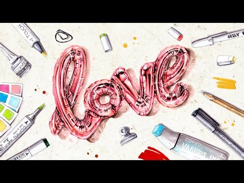 How to draw foil balloons with Copic markers | Marker art drawing balloons | Foil balloon texture