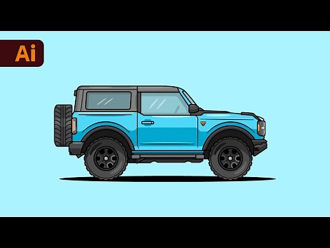 Adobe Illustrator Tutorial - How to Draw Flat Vector Truck Illustration
