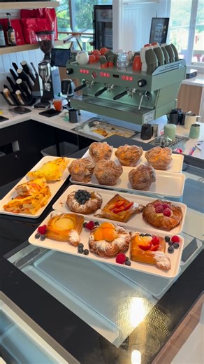 First day in the kitchen and already serving up magic ✨ Freshly baked sample pastries, made from scratch by our new pastry chef — and this is just the beginning. Which one are you trying first once we are open? 🥐🍓🍋 | The View on Mount Glorious
