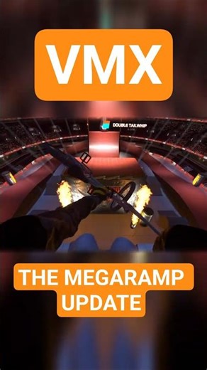 We added a Megaramp to our VR BMX GAME! #vrgaming #quest3 #vmxgame #ridersrepublic #motox